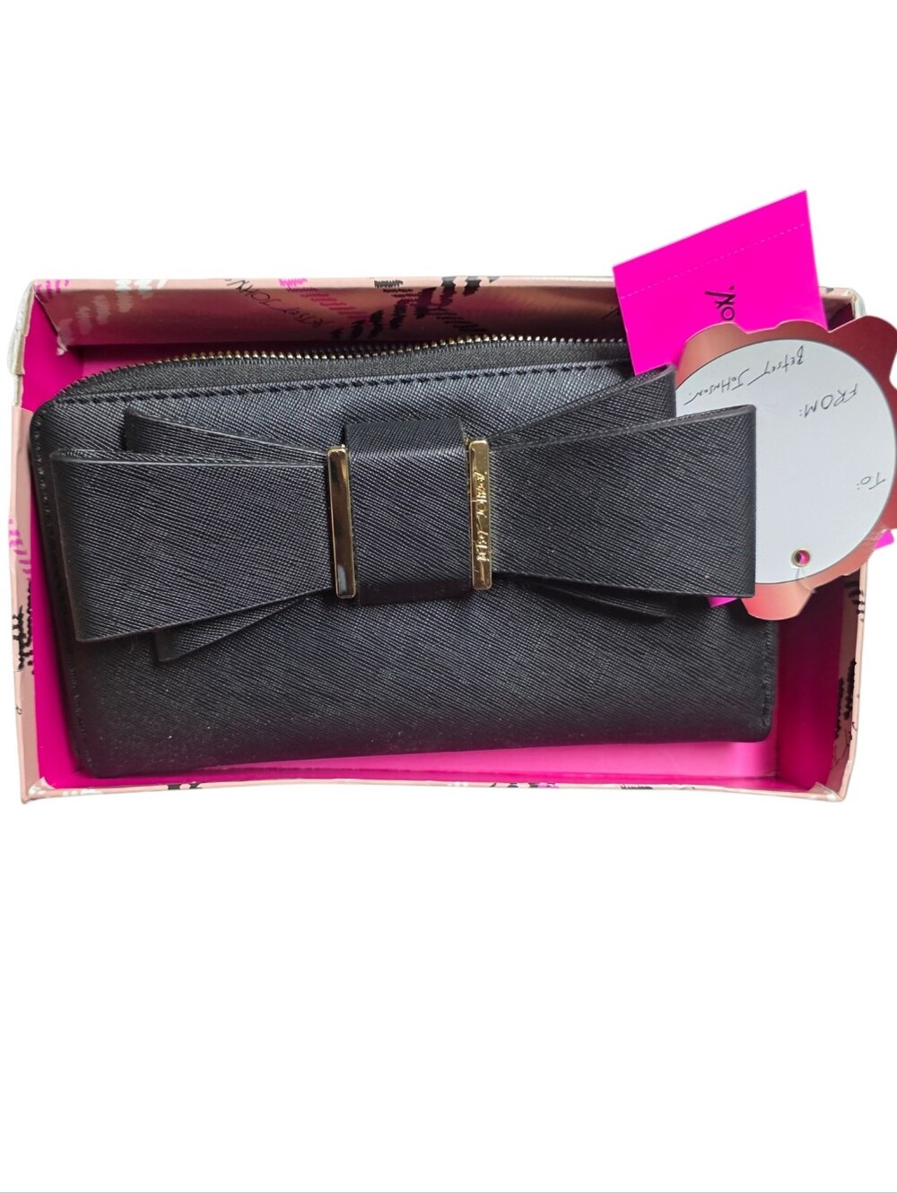 Betsey Johnson Bow Wallet Black